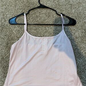 Striped Pink Sleeveless Top